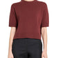 Cashmere Crop Tee-Sweaters-Uniquities