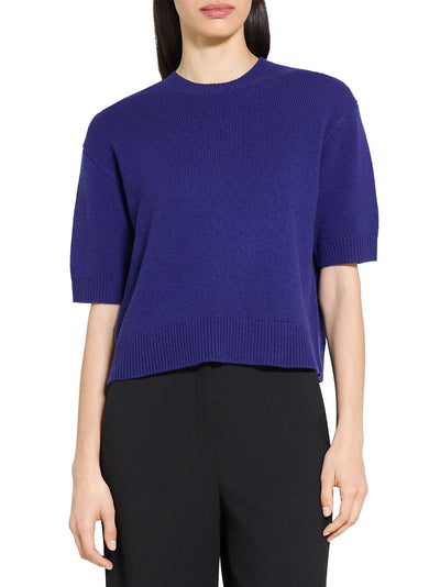 Cashmere Crop Tee-Sweaters-Uniquities