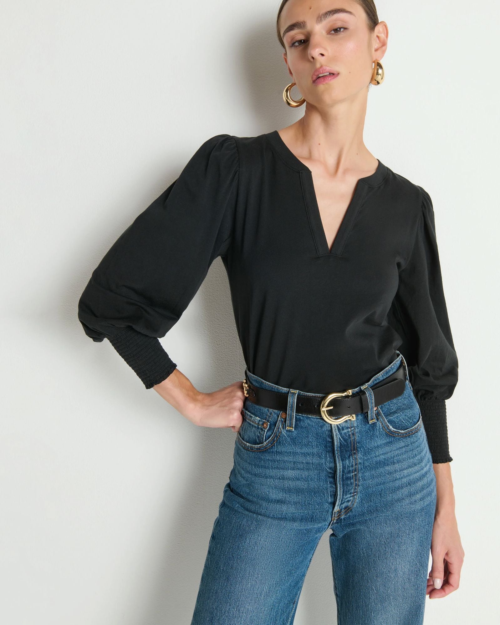 Flora Peasant Tee-Tops/Blouses-Uniquities
