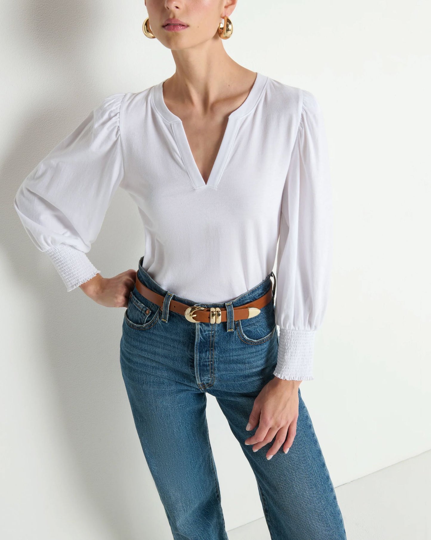 Flora Peasant Tee-Tops/Blouses-Uniquities