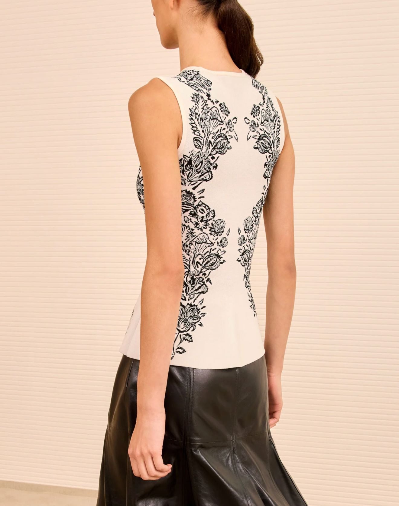 Vanna Printed Knit Pullover-Tops/Blouses-Uniquities