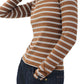 Luca Stripe Rib Long Sleeve Top-Tops/Blouses-Uniquities