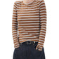 Luca Stripe Rib Long Sleeve Top-Tops/Blouses-Uniquities