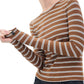 Luca Stripe Rib Long Sleeve Top-Tops/Blouses-Uniquities