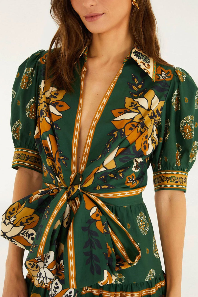 Ayla Green Mini Dress-Dresses-Uniquities