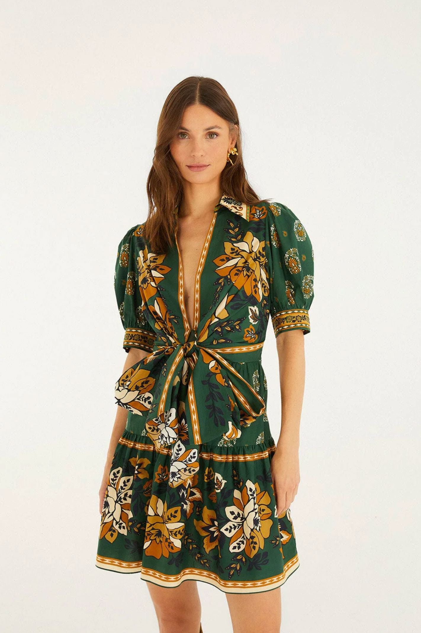 Ayla Green Mini Dress-Dresses-Uniquities
