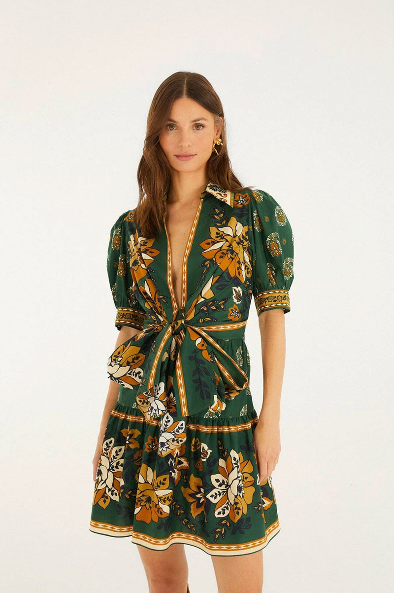 Ayla Green Mini Dress-Dresses-Uniquities