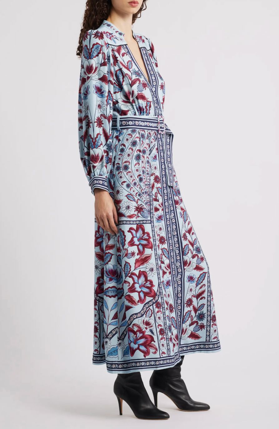 Marcelle Soft Blue Maxi Dress-Dresses-Uniquities