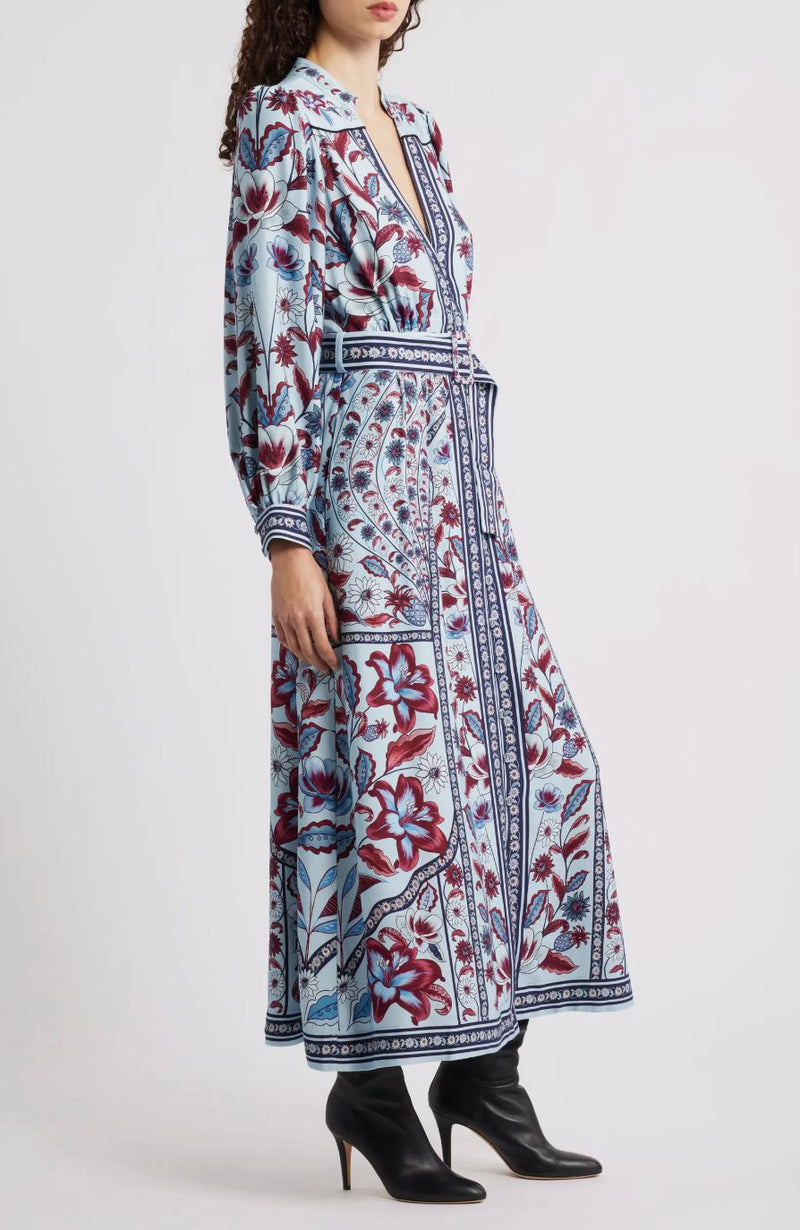 Marcelle Soft Blue Maxi Dress-Dresses-Uniquities