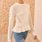 Aurelie Peplum Pullover-Sweaters-Uniquities