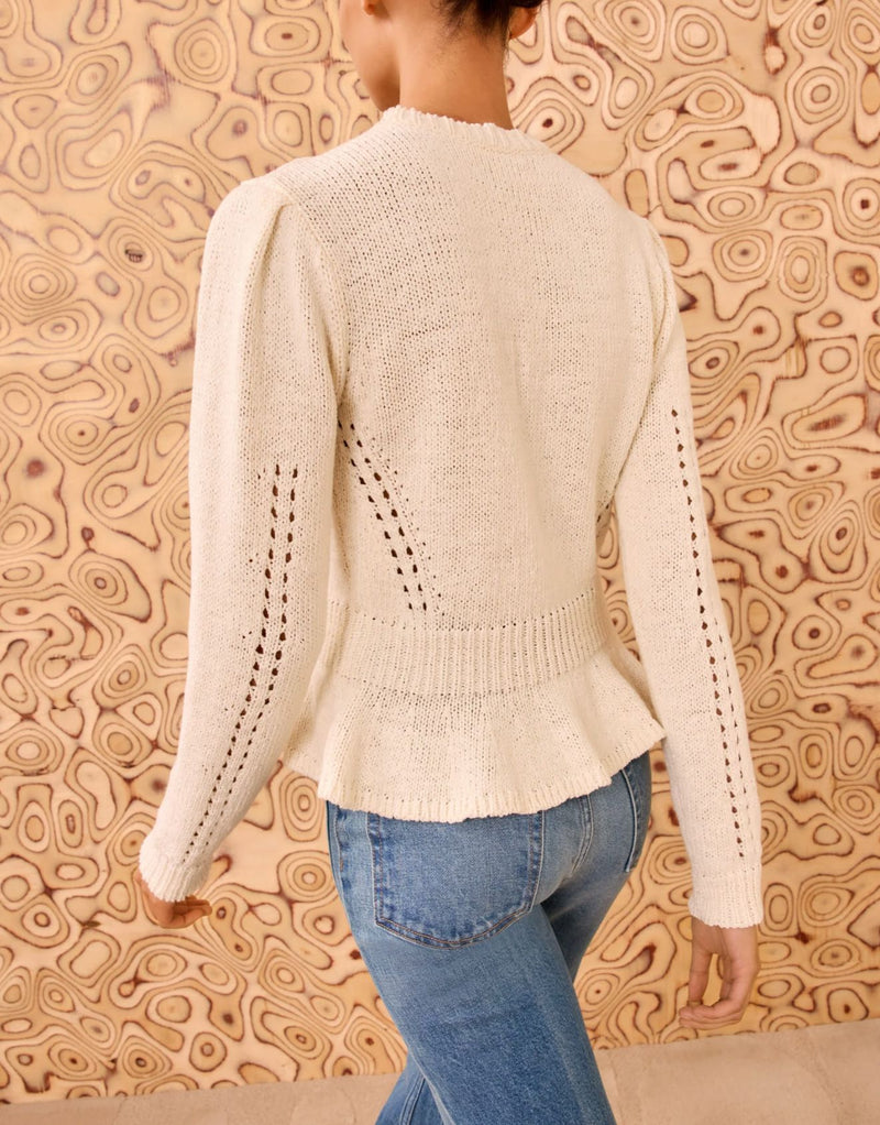 Aurelie Peplum Pullover-Sweaters-Uniquities