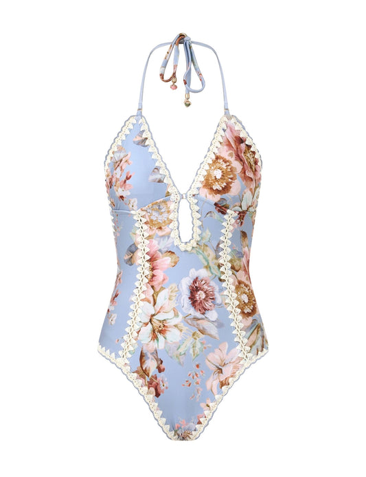 Awaken Crochet Keyhole One Piece-Swimwear-Uniquities