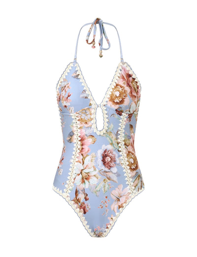 Awaken Crochet Keyhole One Piece-Swimwear-Uniquities