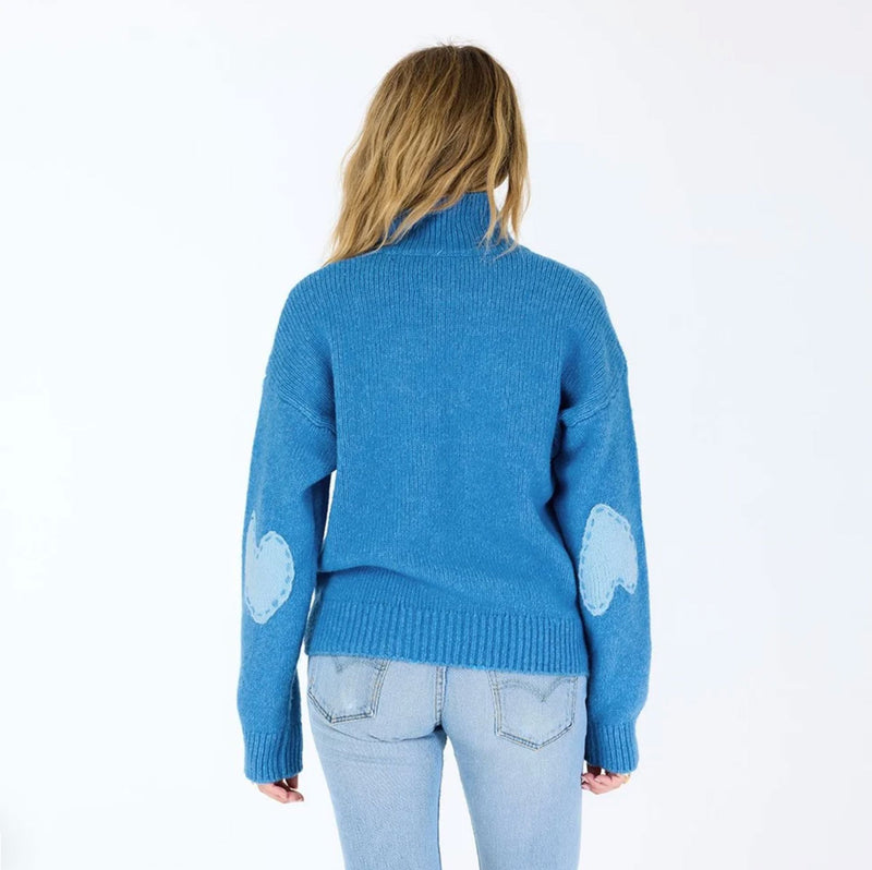 Lucy Mock Neck Sweater-Sweaters-Uniquities