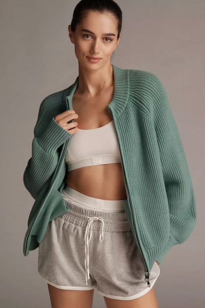 Milo Zip Through Knit Jacket-Jackets-Uniquities