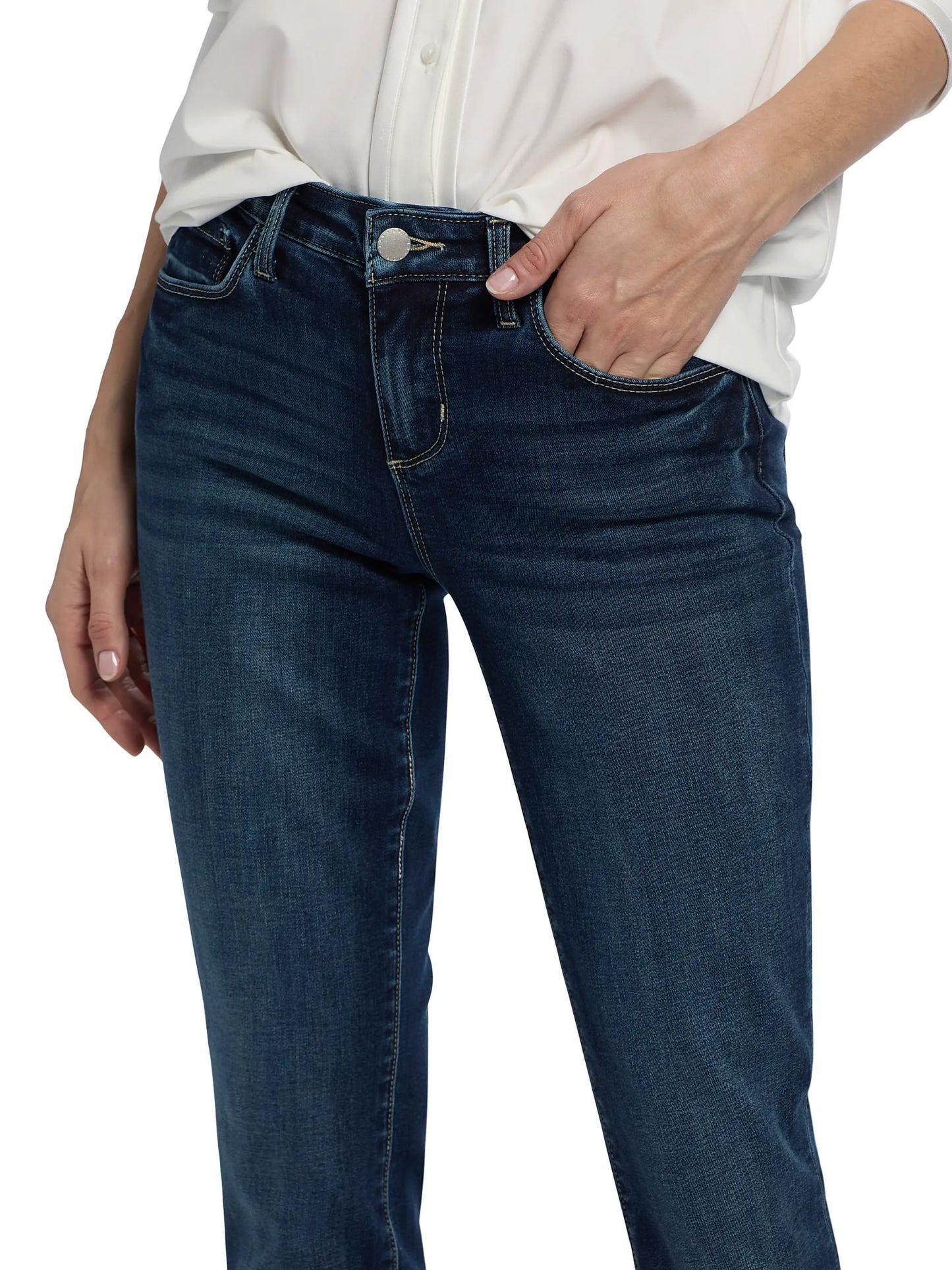 Sneeki Low Rise Straight Jeans-Denim-Uniquities