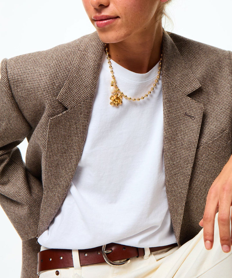 Flower Meets Pearl Necklace-Jewelry-Uniquities