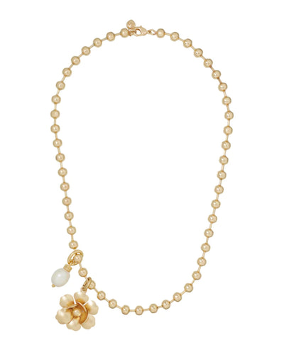 Flower Meets Pearl Necklace-Jewelry-Uniquities