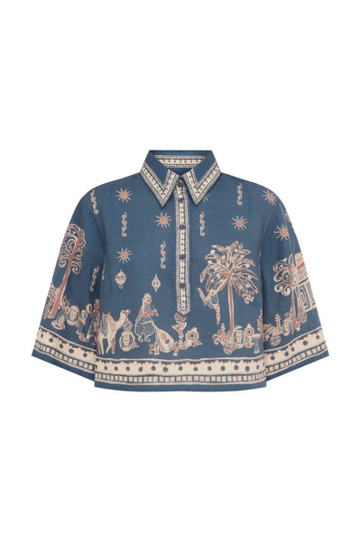 Acacia Cropped Shirt-Tops/Blouses-Uniquities