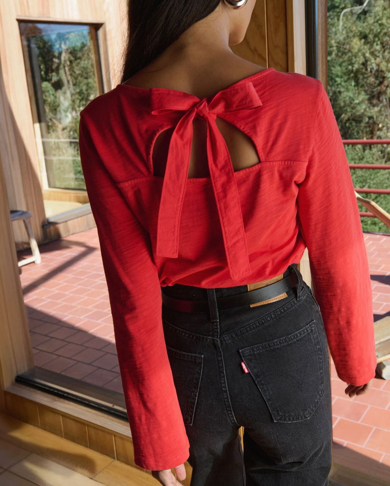 Tavin Tie Back Top-Tops/Blouses-Uniquities