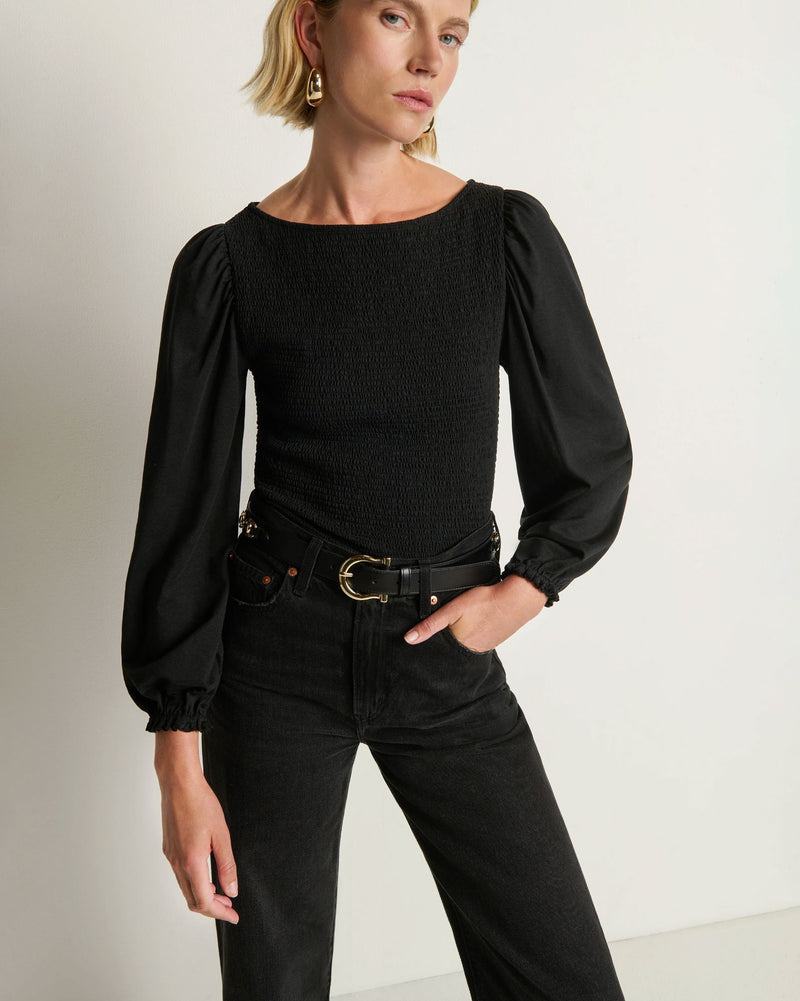 Aidan Smocked Blouse-Tops/Blouses-Uniquities