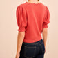 Polline Short Sleeve Top-Sweaters-Uniquities