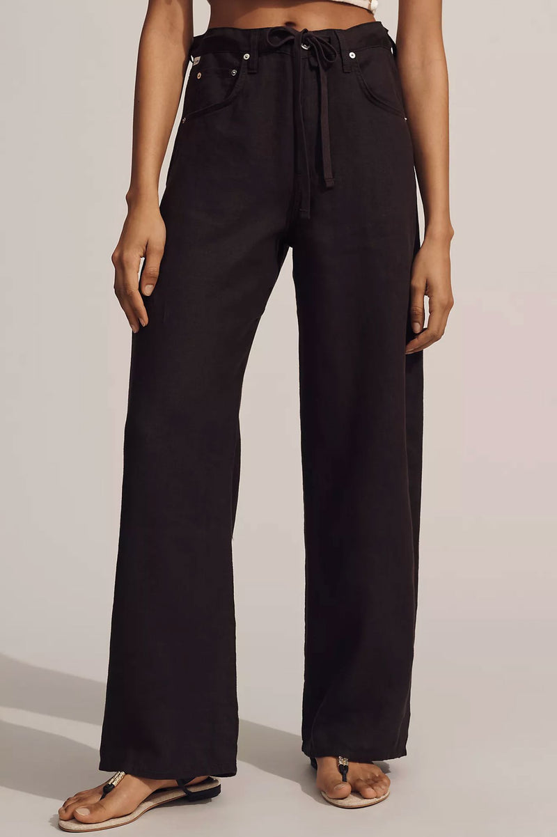 Brynn Linen Trousers-Denim-Uniquities