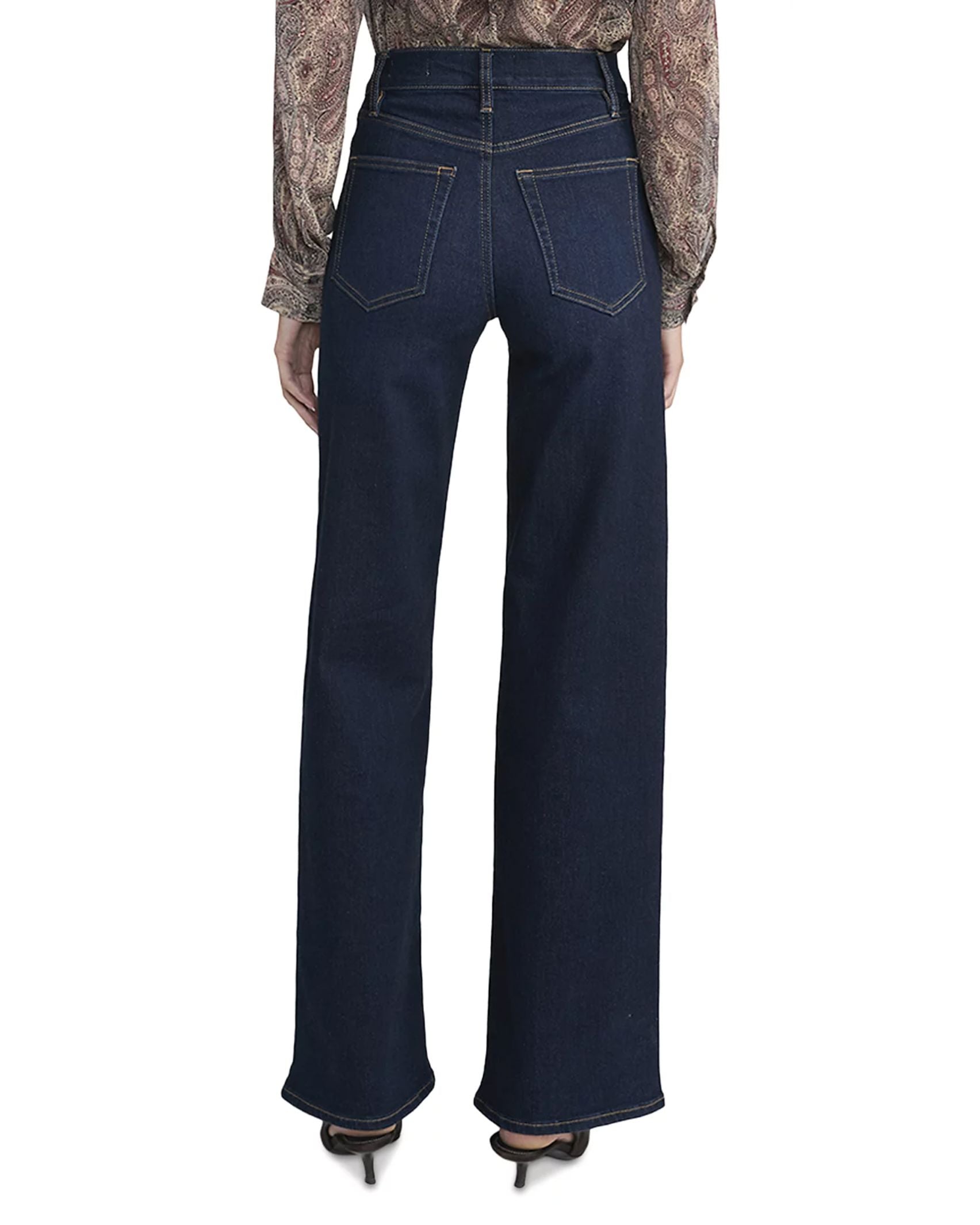 Le Slim Palazzo Jeans in Fairway-Denim-Uniquities