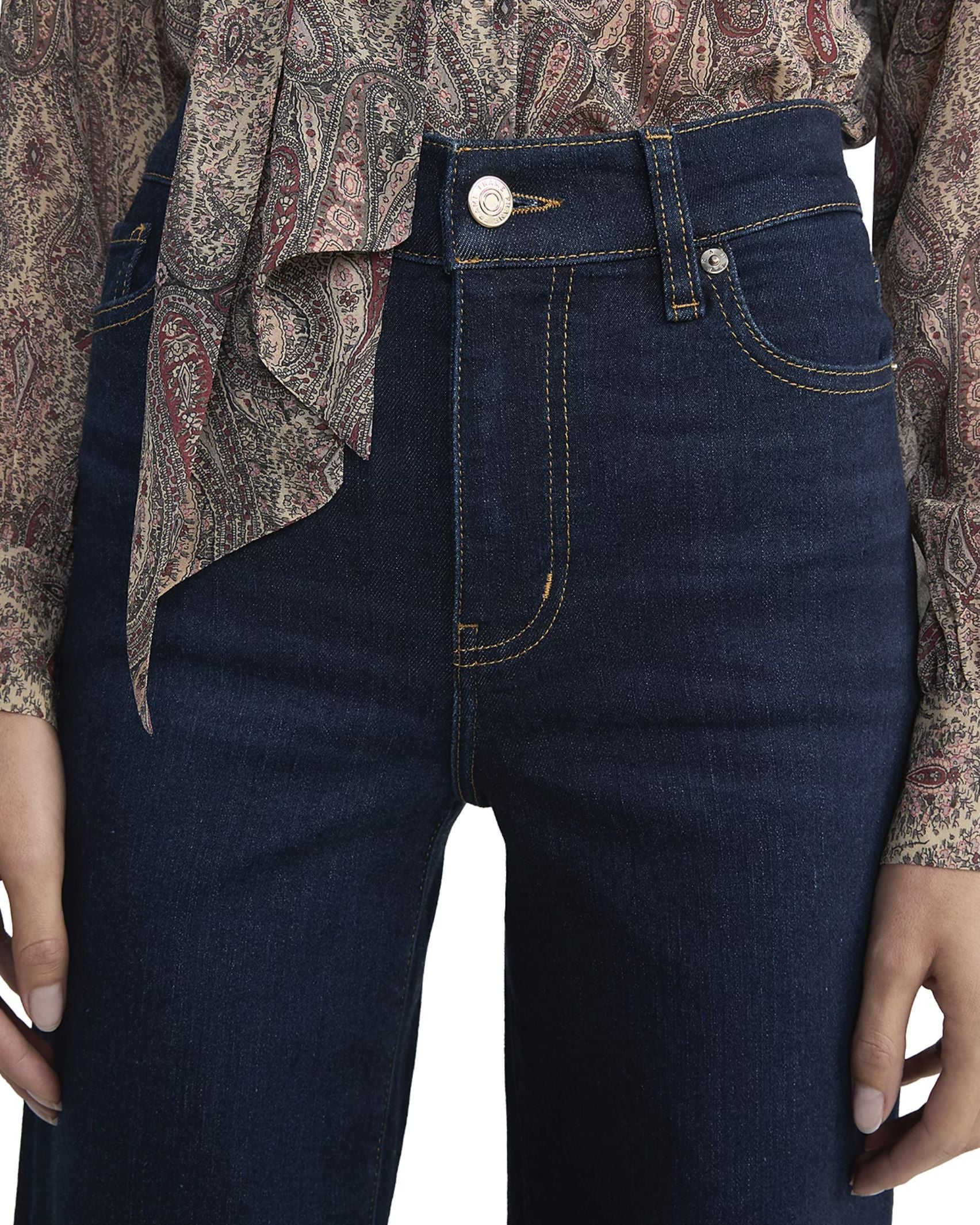 Le Slim Palazzo Jeans in Fairway-Denim-Uniquities
