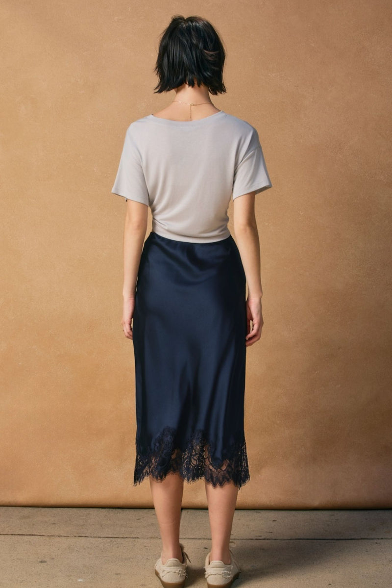 Lea Lace Hem Skirt-Bottoms-Uniquities