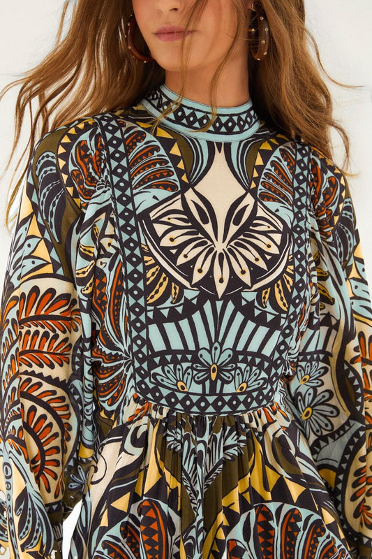 Balamana Multicolor Mini Dress-Dresses-Uniquities