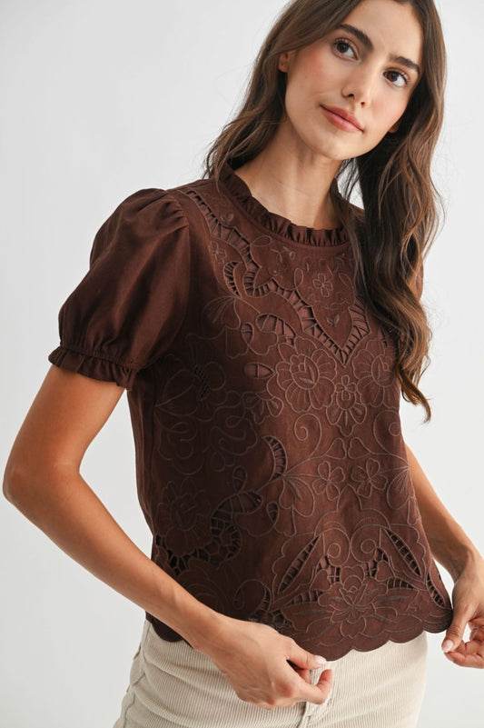Carmen Embroidered Blouse-Tops/Blouses-Uniquities