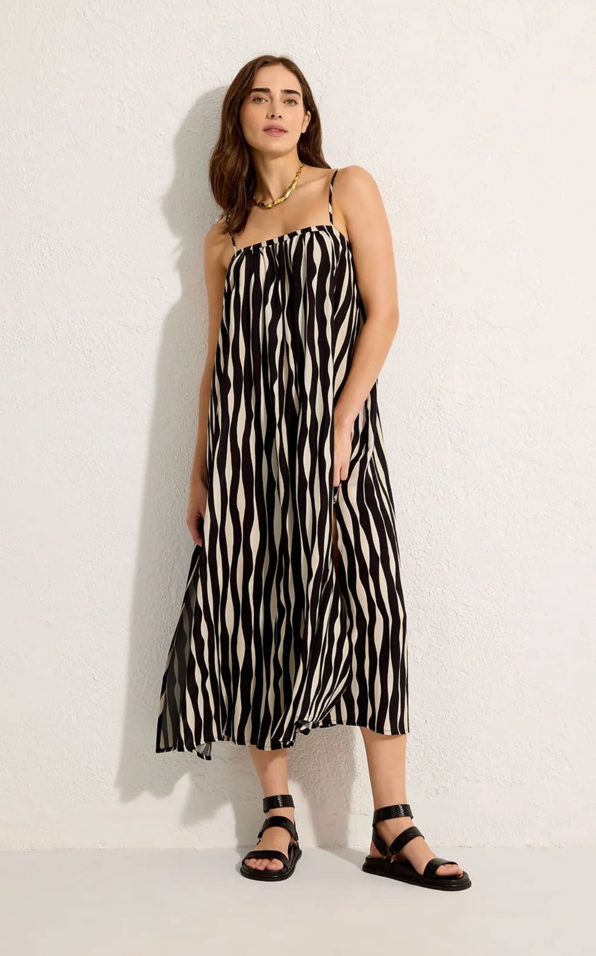 Square Neckline Dress-Dresses-Uniquities