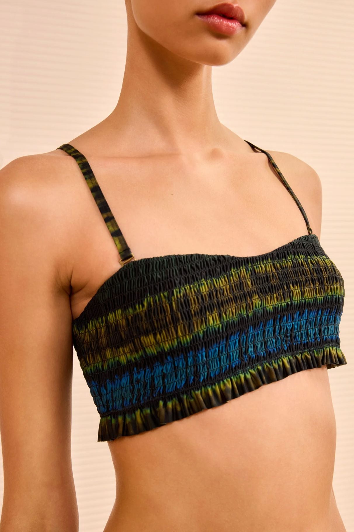 Marseille Smocked Bikini Top-Swimwear-Uniquities