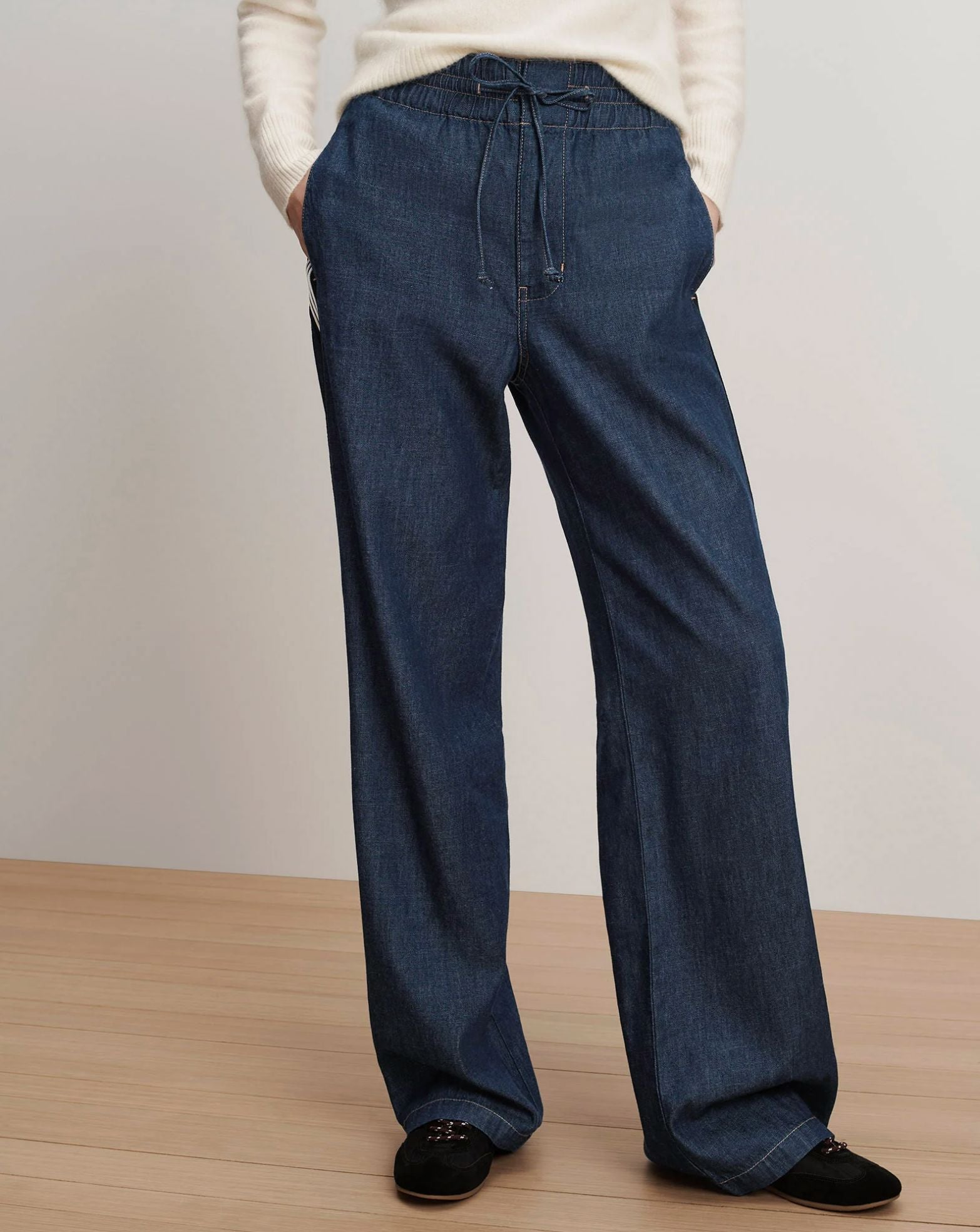 Taylor High Rise Wide Leg Jeans-Denim-Uniquities
