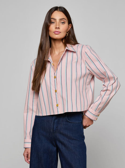 Cosette Crop Hi Low Shirt-Tops/Blouses-Uniquities