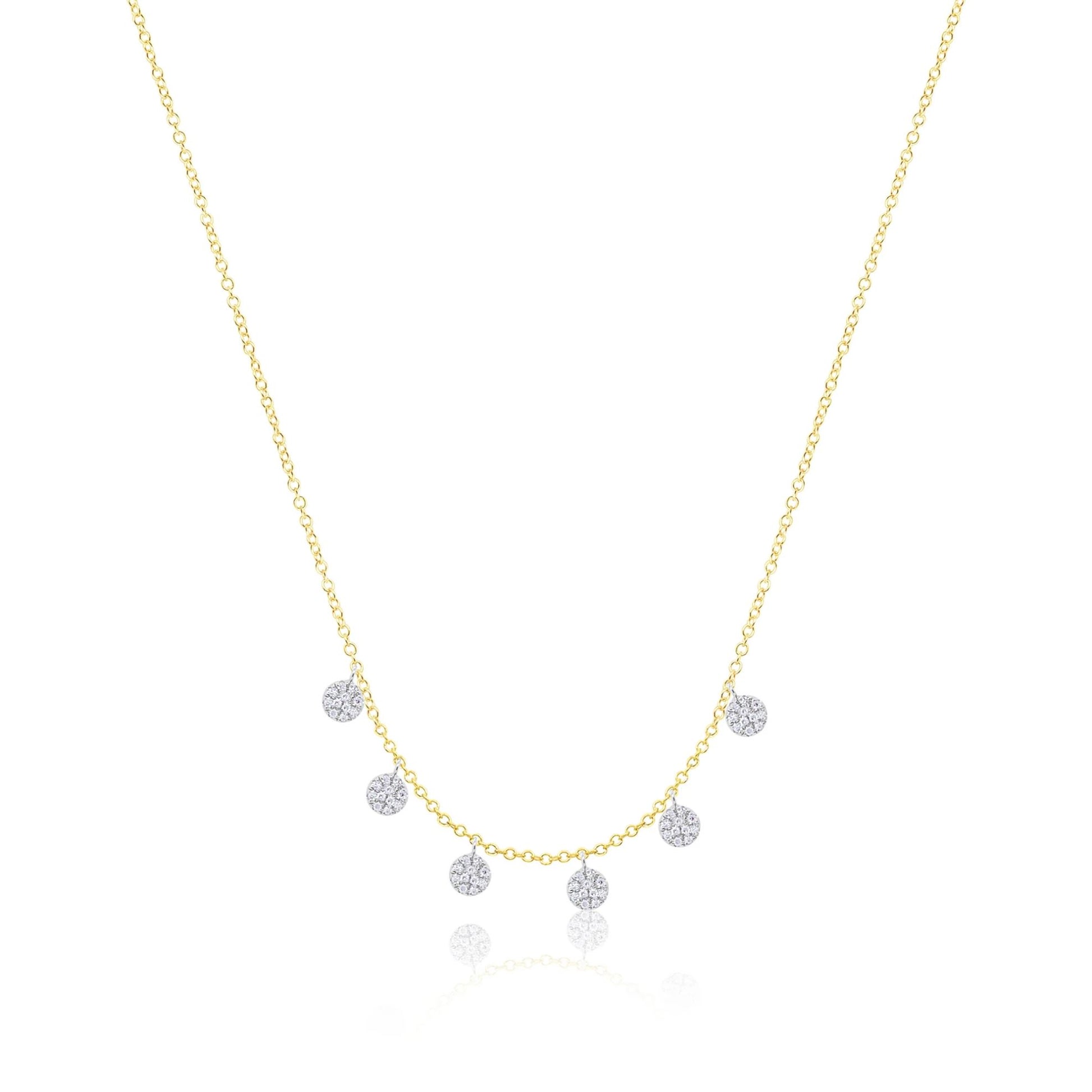 14k Diamond Disc Necklace-Jewelry-Uniquities
