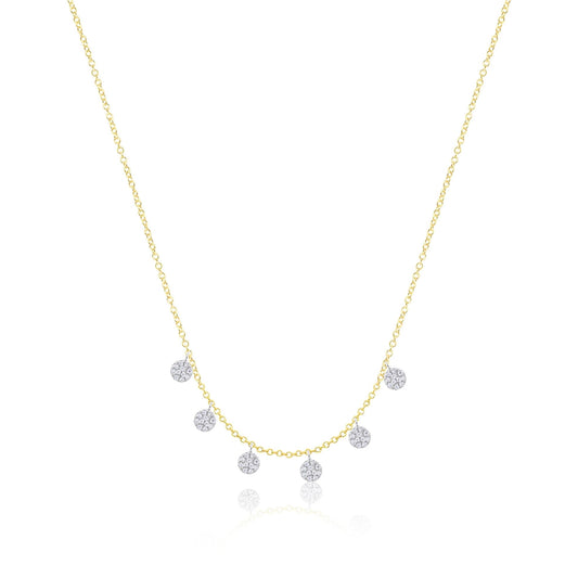14k Diamond Disc Necklace-Jewelry-Uniquities