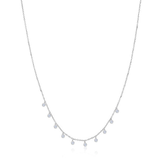 14k Bezel Layering Necklace-Jewelry-Uniquities