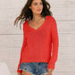 Scalloped V Cotton-Sweaters-Uniquities