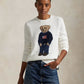 Linen Crewneck Bear Sweater-Sweaters-Uniquities