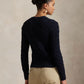Cotton Crewneck Cardigan-Sweaters-Uniquities