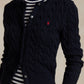 Cotton Crewneck Cardigan-Sweaters-Uniquities