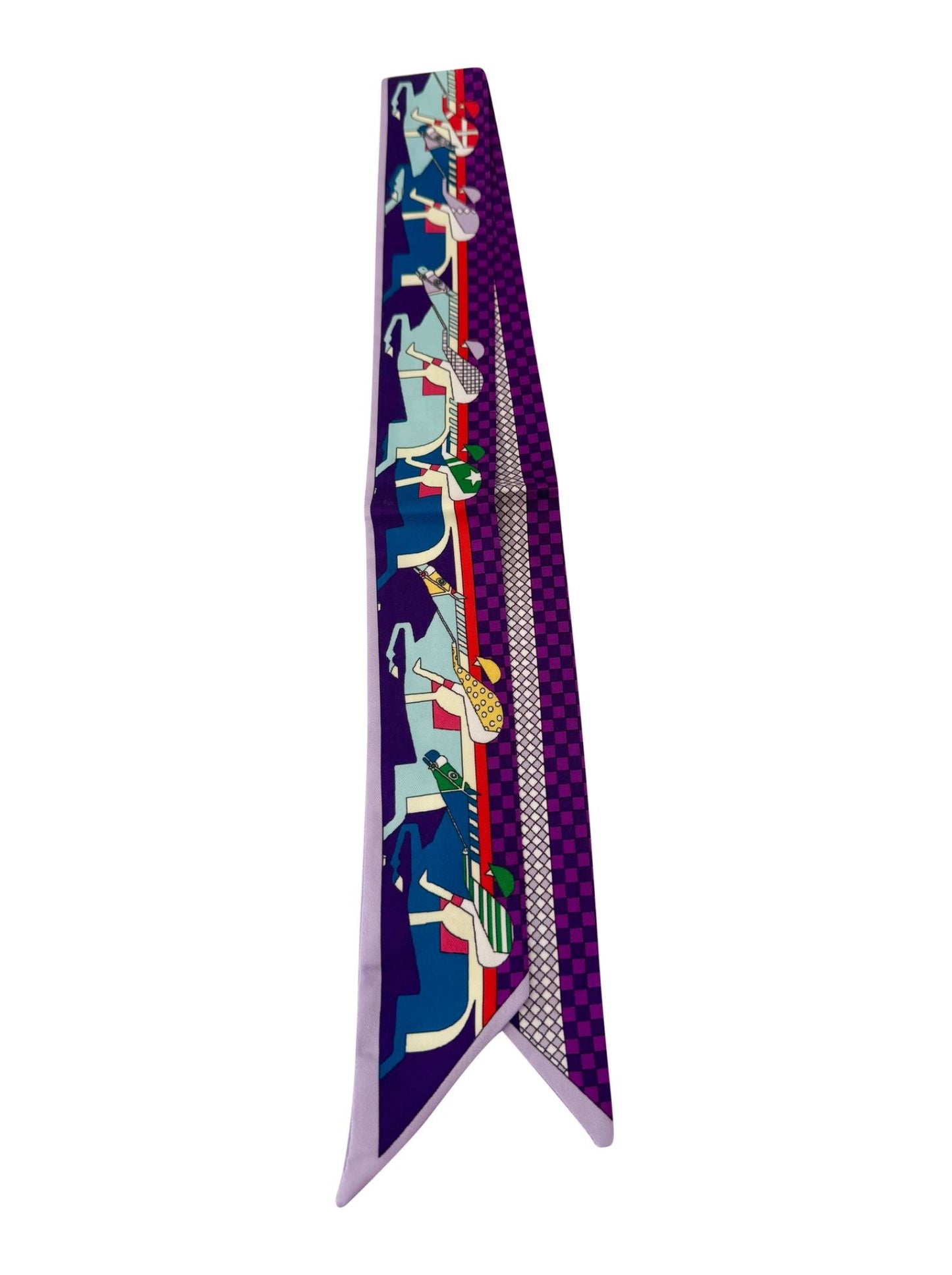 Twilly Scarf Purple Horses-Accessories-Uniquities