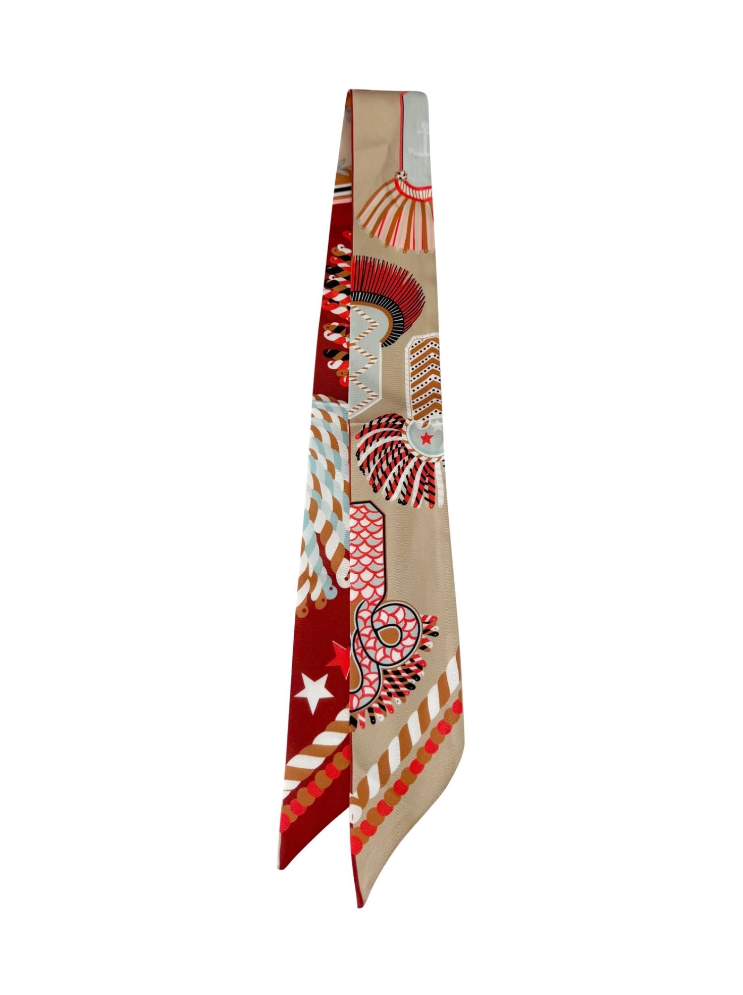 Twilly Scarf Red-Accessories-Uniquities