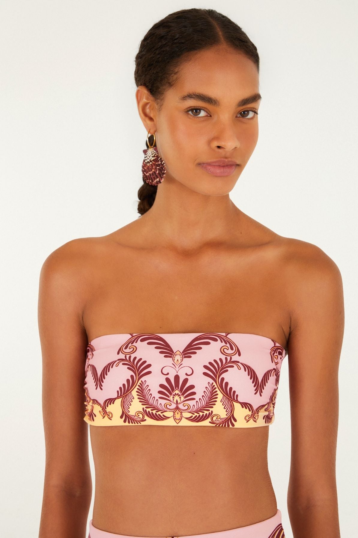 Arabesc Bandeau Bikini Top-Swimwear-Uniquities