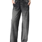 Miramar Wide Leg Track Pant-Denim-Uniquities
