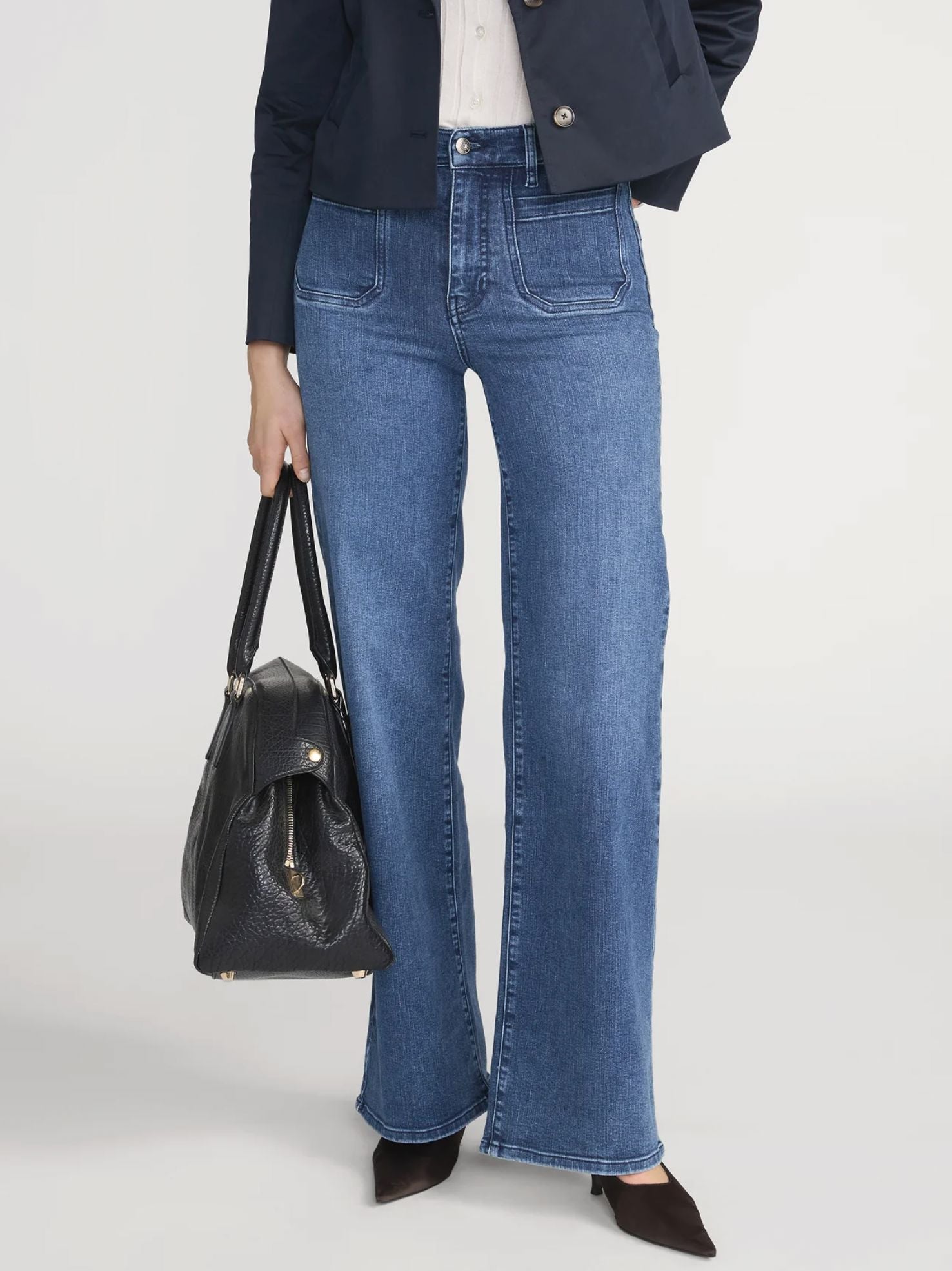 Le Slim Palazzo Modernist Pocket Jeans-Denim-Uniquities