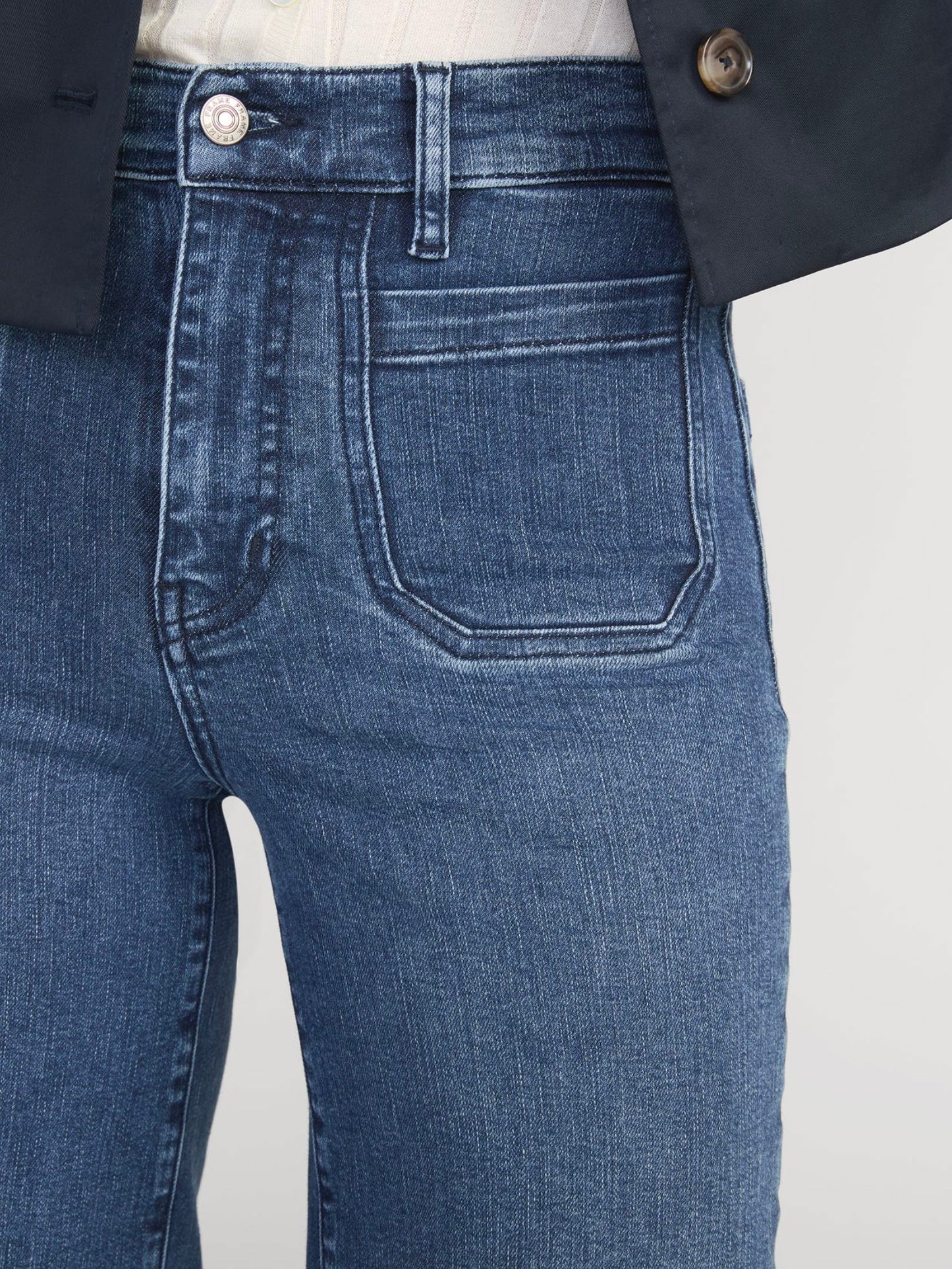 Le Slim Palazzo Modernist Pocket Jeans-Denim-Uniquities