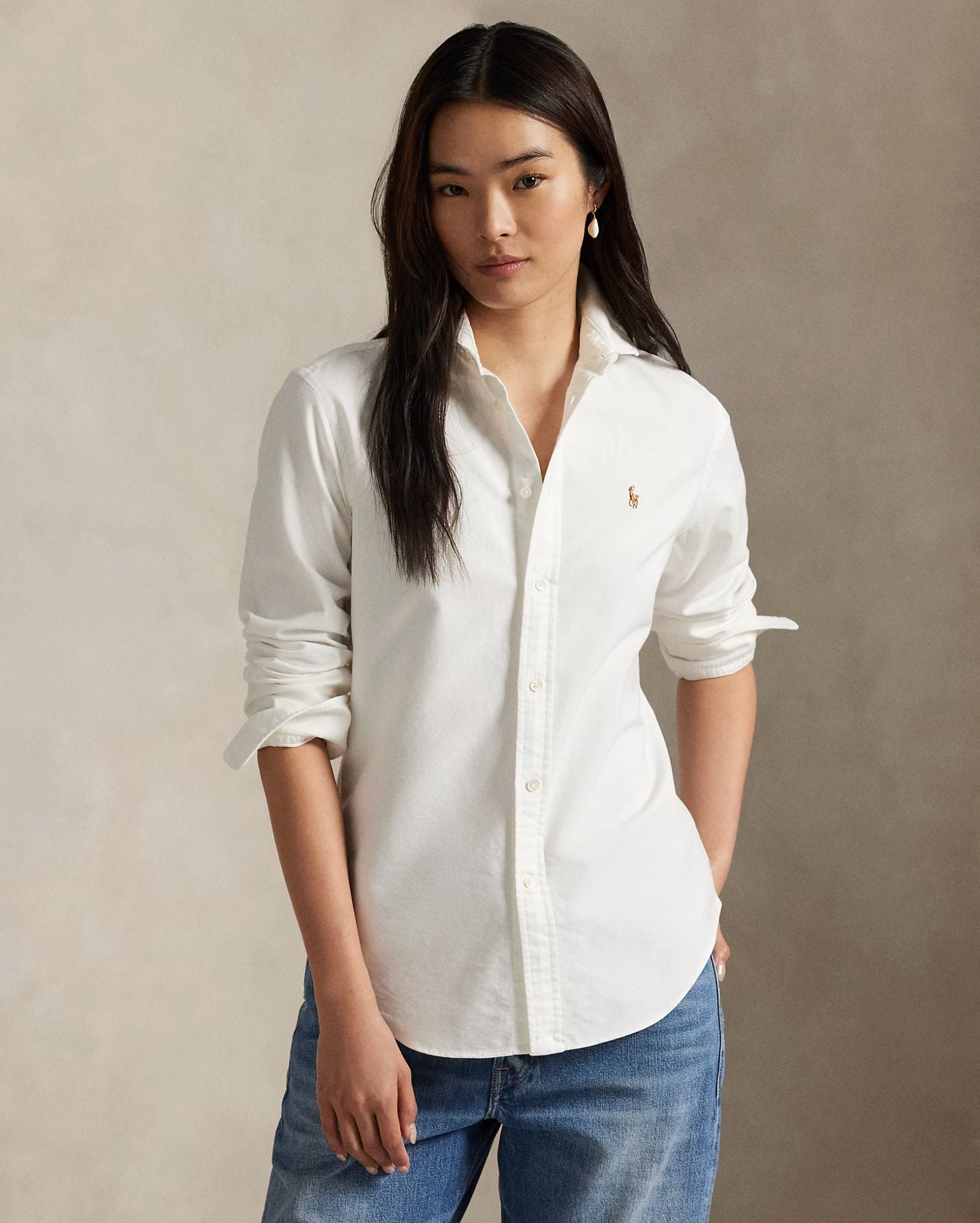 Oxford Button Up Shirt-Tops/Blouses-Uniquities